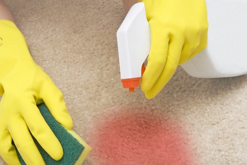 Domestic cleaner preparing a family home in Ealing