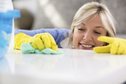 Stain treatment on a high-traffic carpet area in Ealing