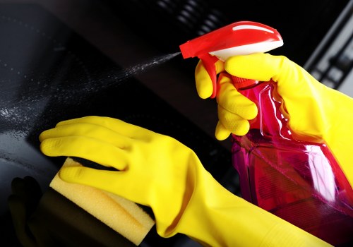 Local floor cleaning equipment preparing a hard floor in Ealing